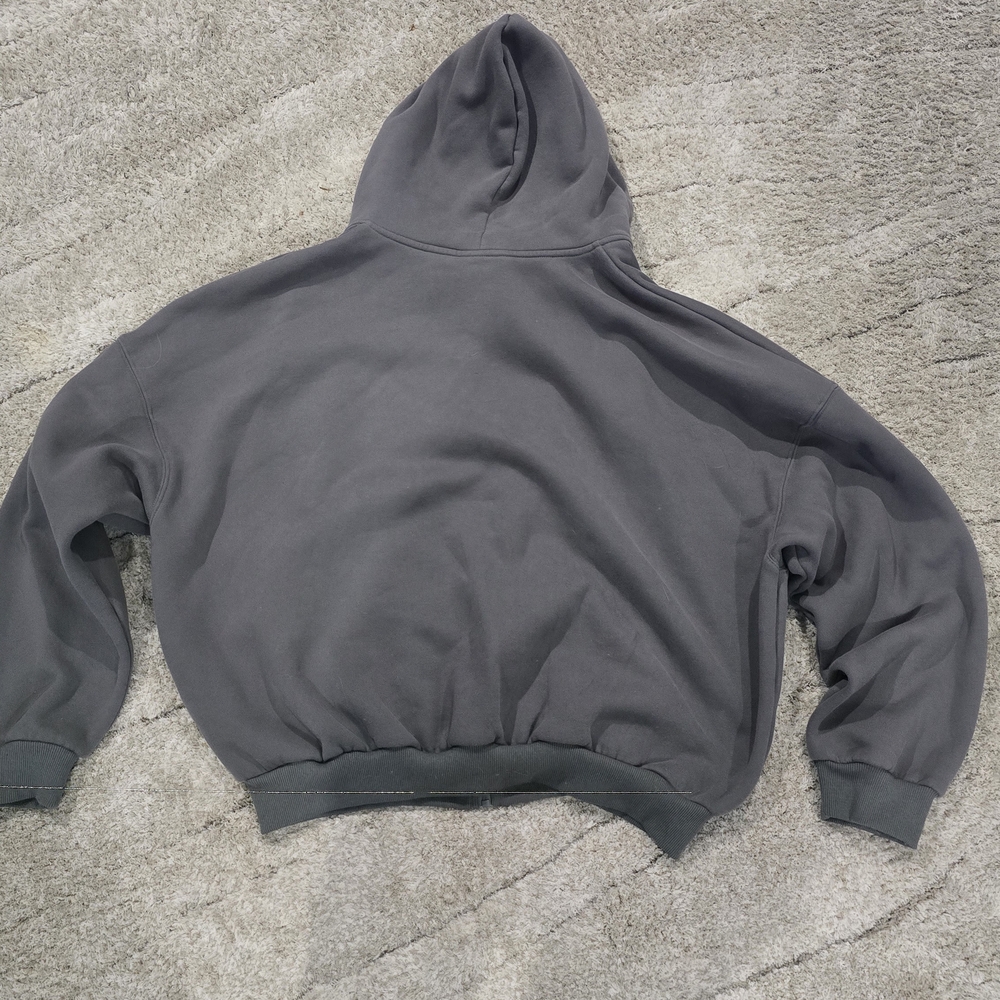 Comfort Cloud Oversized Wolf Gray Sweatpants And Zip Up Hoodie Men Women - Picture 5 of 9